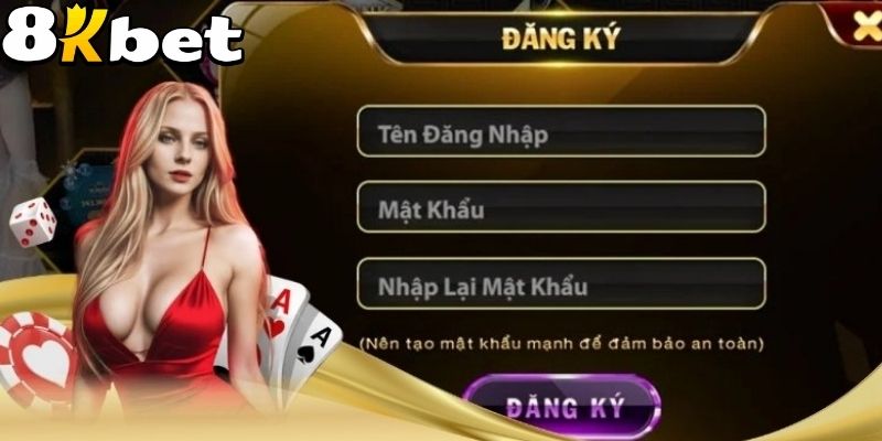 Khi đăng ký 8KBET người chơi cần đặt mật khẩu mạnh